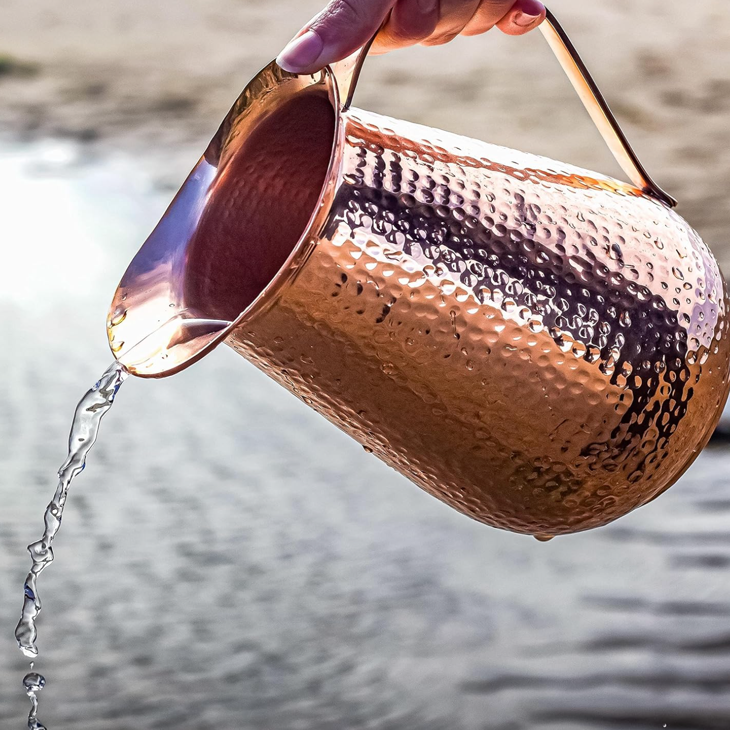 Handcrafted 100% Pure Copper Ayruveda Water Pitcher