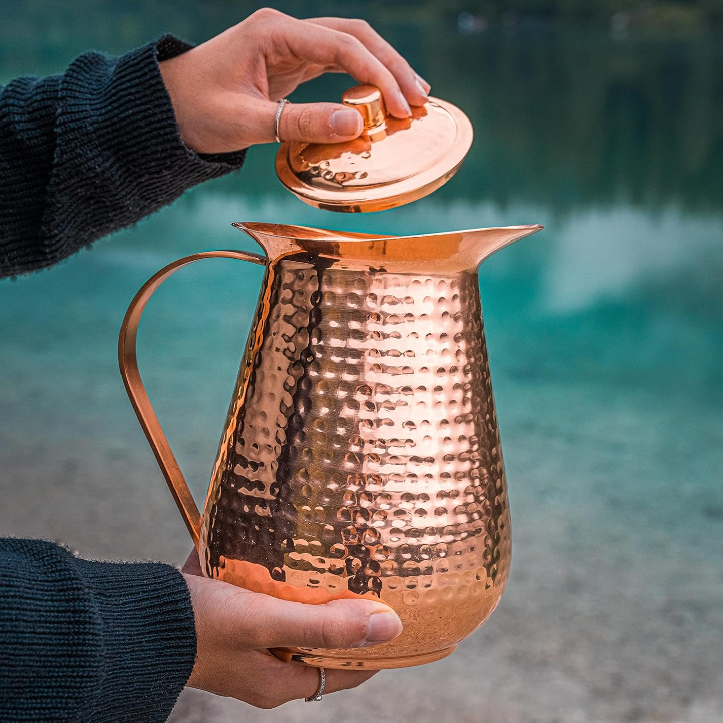Handcrafted 100% Pure Copper Ayruveda Water Pitcher