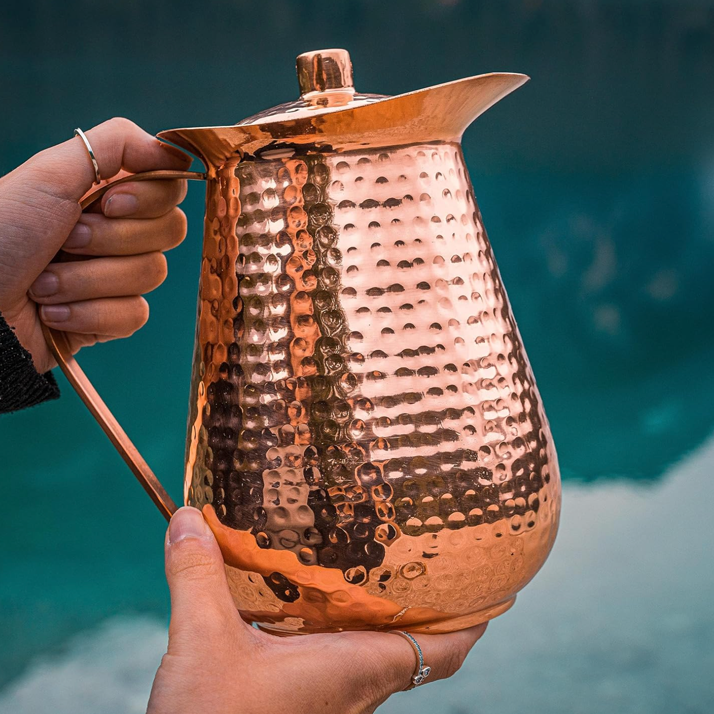 Handcrafted 100% Pure Copper Ayruveda Water Pitcher