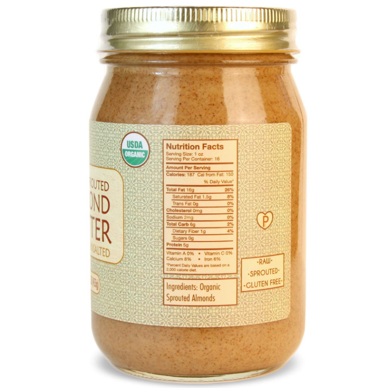 Gopal's Almond Butter Organic Raw Sprouted Creamy Unsalted Nut Protein