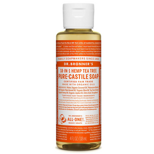 Dr Bronner's All One Hemp Tea Tree Pure Castile Soap with Organic Oils - 4oz