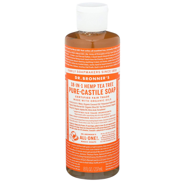 Dr Bronner's All One Hemp Tea Tree Pure Castile Soap with Organic Oils - 8oz