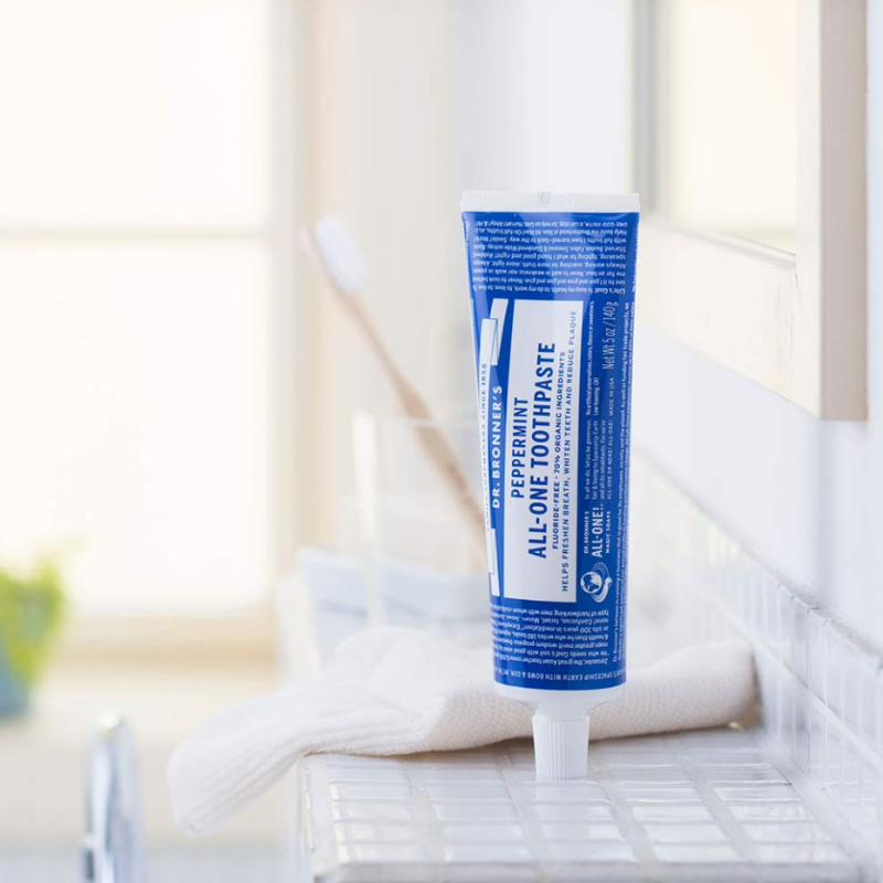 Dr Bronner's Peppermint Toothpaste, Natural, Effective, Fluoride-Free