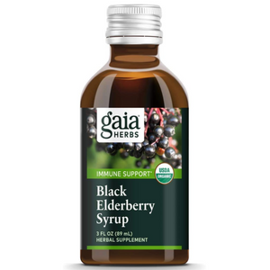 Gaia Herbs Black Elderberry Syrup Organic Sambucus Antioxidant Immune Support Supplement 3 oz