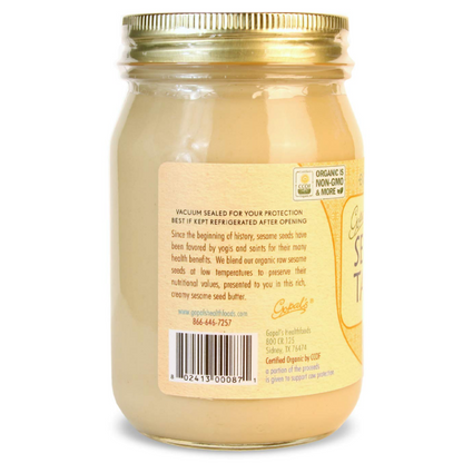 Gopal's Raw Organic Sesame Tahini 16 oz