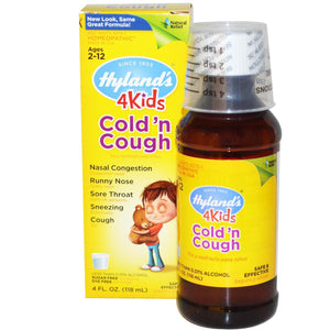 Hyland Homeopathy Cold 'N Cough 4 Kids Natural Relief Health Formula