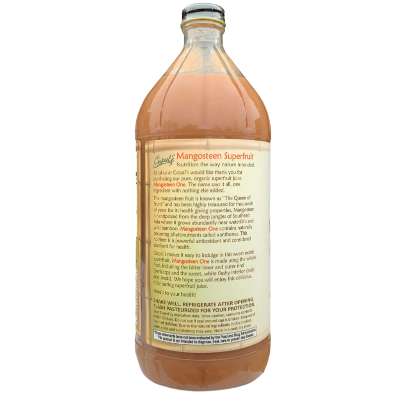 Gopal's Healthfoods Mangosteen One Pure Organic Mangosteen Juice