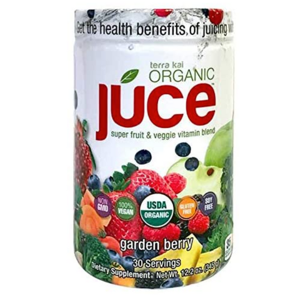 Terra Kai Organics Garden Berry Super Fruit Veggie Vitamin Blend Juice Powder