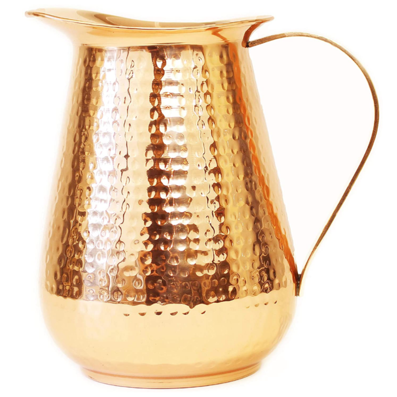 Green Eos Handcrafted 100% Pure Copper Ayruveda Water Pitcher 73oz