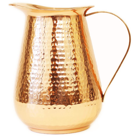 Green Eos Handcrafted 100% Pure Copper Ayruveda Water Pitcher 73oz