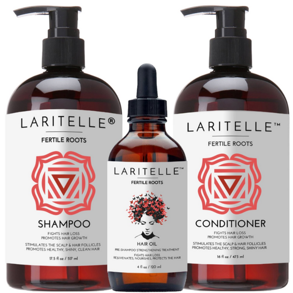 Laritelle Fertile Roots Natural Organic Hair Growth Treatment Set