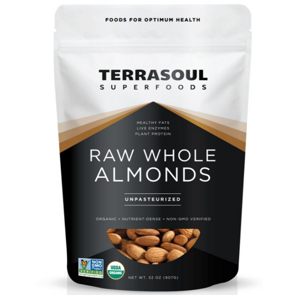 Terrasoul Superfoods Almonds Raw Unpasteurized Organic Sproutable 2 lb