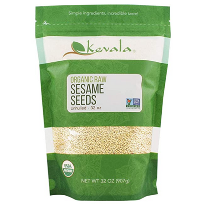 Kevala Organic Raw Unhulled Sesame Seeds Vegan Plant Based Protein